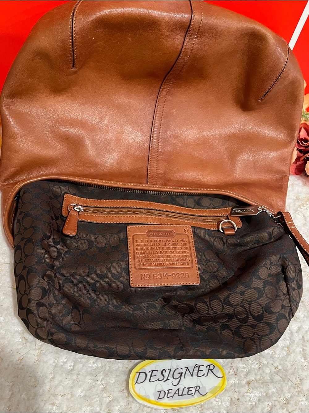 COACH Vintage Ergo British Tan Leather Hobo Shoulder Bag 9226 VGC! HTF! 💎💎 - Picture 13 of 14